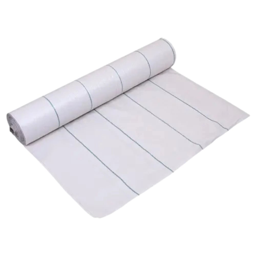 Singhal 110 GSM Garden Weed Control Barrier Sheet Mat, Landscape Fabric, Heavy Duty Weed Block Gardening Mat For Gardens (White)