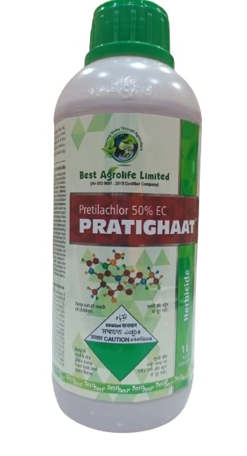 Best Agrolife Pratighaat Pretilachlor 50% EC, Broad-Spectrum Herbicide, Use For Paddy