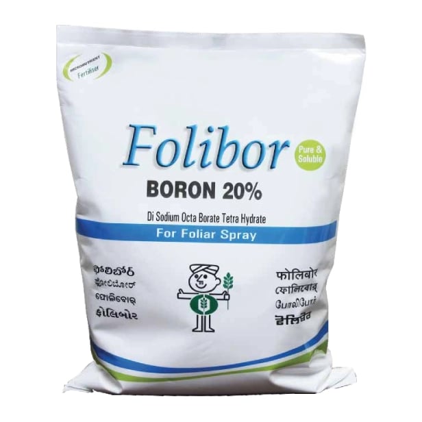 Coromandel Folibor Boron 20%, Fertilizer For Foliar and Fertigation Use, Quick Solubility & High Uptake 