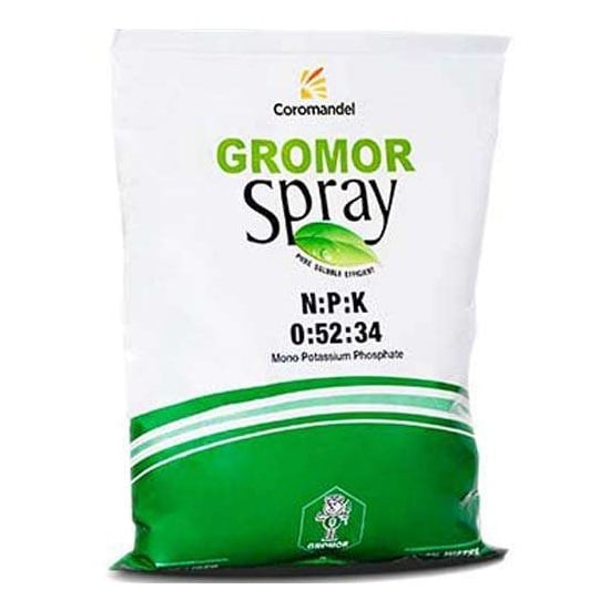 Coromandel Gromor Spray 00:52:34 Mono Potassium Phosphate, NPK Water Soluble Fertilizer For Better Crop Yield
