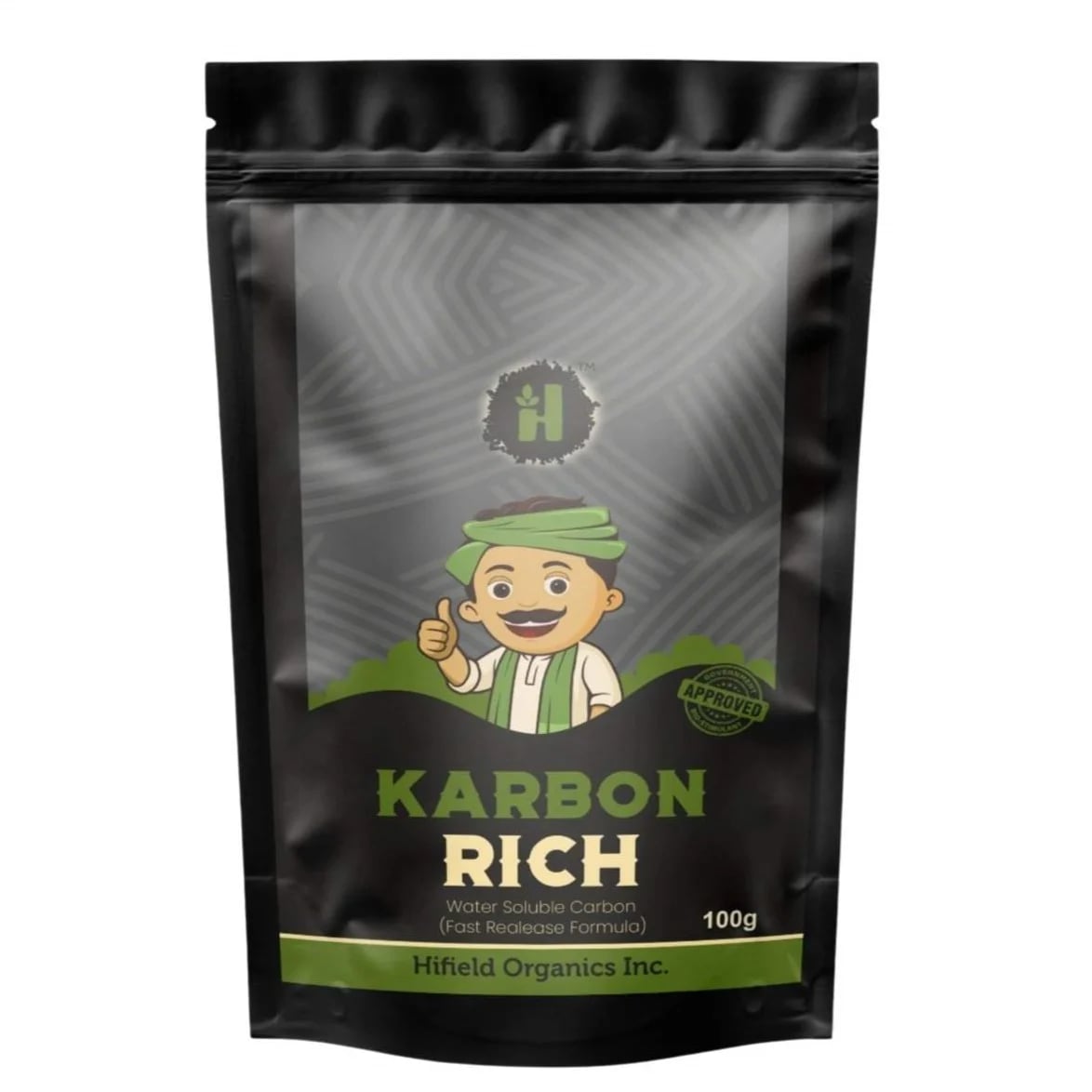 Hifield Karbon Rich Potassium Humate 49%, Humic Acid 21% & Carbon, Water Soluble