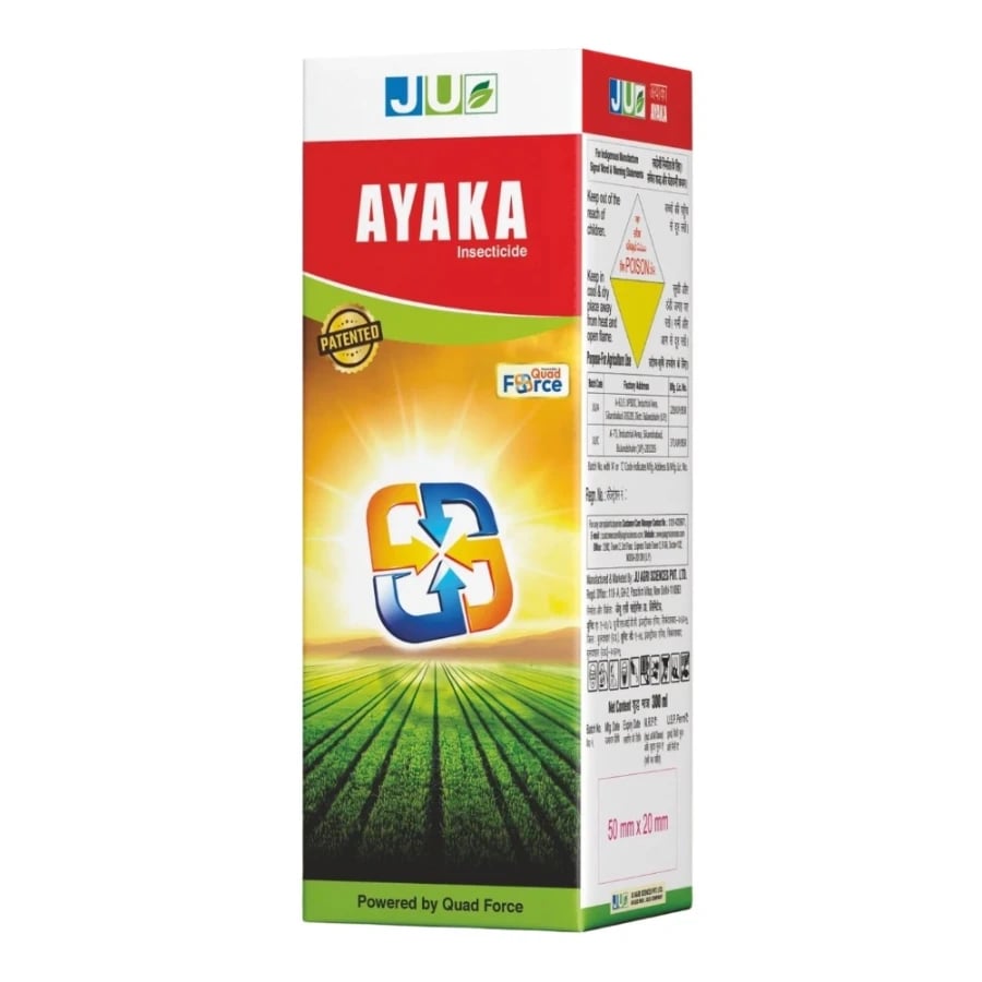 Ju AYAKA Emamectin Benzoate 1.25% + Lambda Cyhalothrin 1.5% + Bifenthrin 4.5% EC Insecticide, Effective Pest Control In Multiple Crops