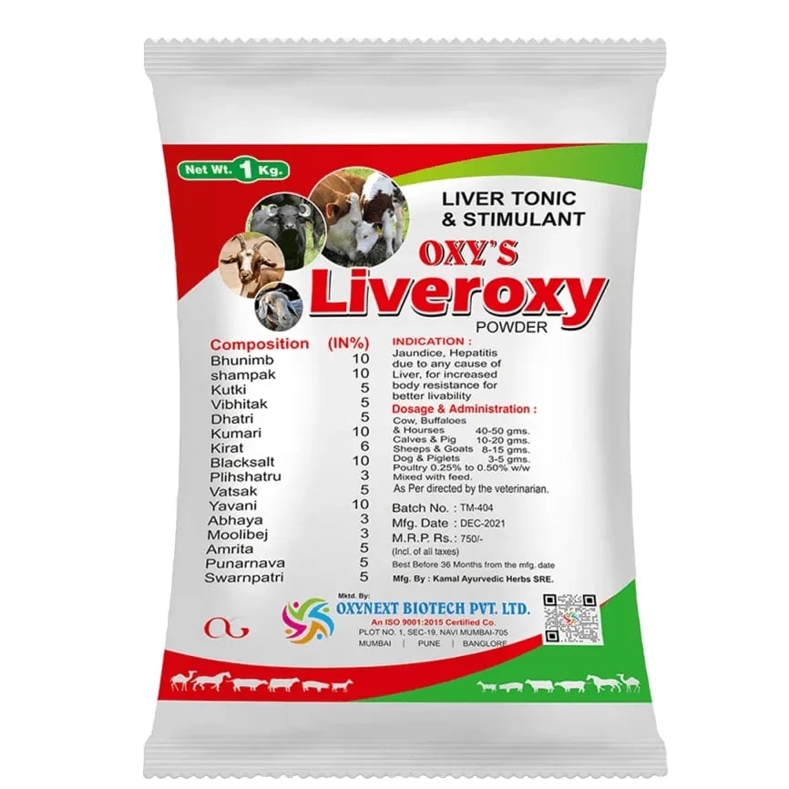 OXYNEXT Liveroxy Animal Feed Powder For Support Liver Health