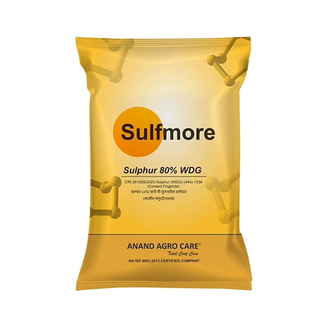 Anand Agro Sulfmore Sulphur 80% WDG Fungicide, Boost Crop Yields and Fight Fungal Diseases