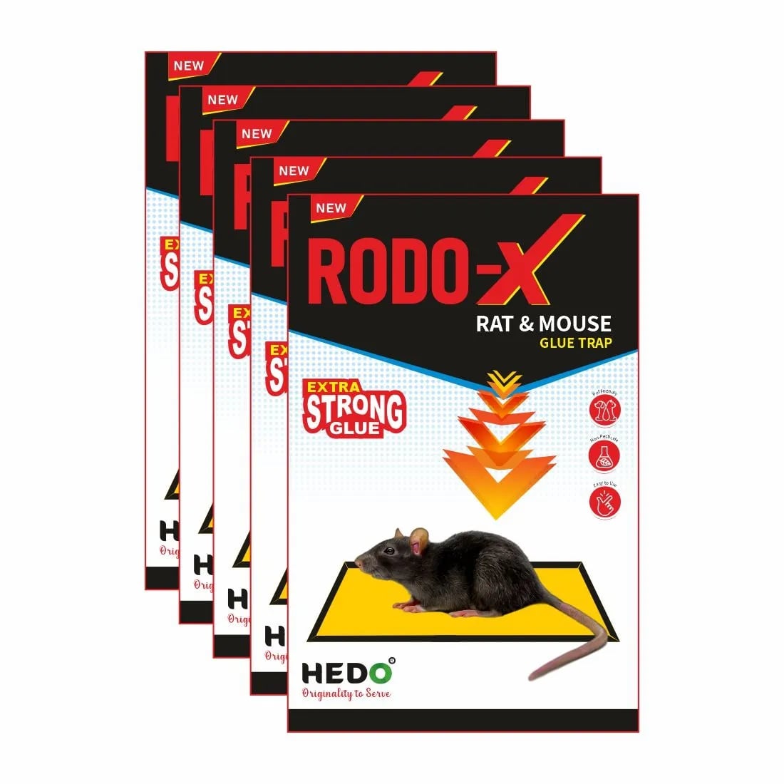Hedo Mouse Glue Trap, Non Toxic & Non Drying, Ready to Use, Can Be Used In Home, Warehouse, Factory, Agriculture, etc.