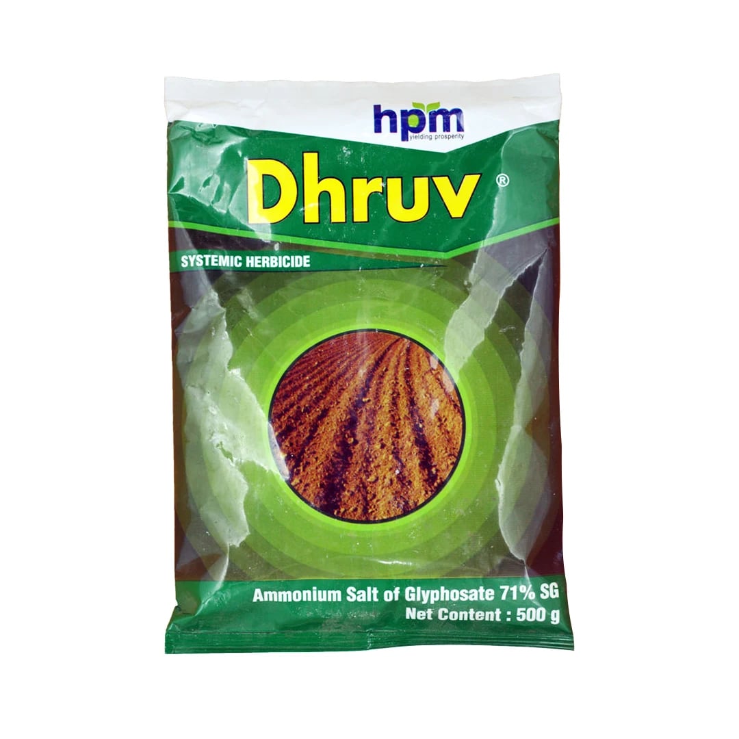 Hpm Dhruv Glyphosate Ammonium Salt 71% Sg , Use To Control Annual Grass As Well As Broad Leave Weeds.