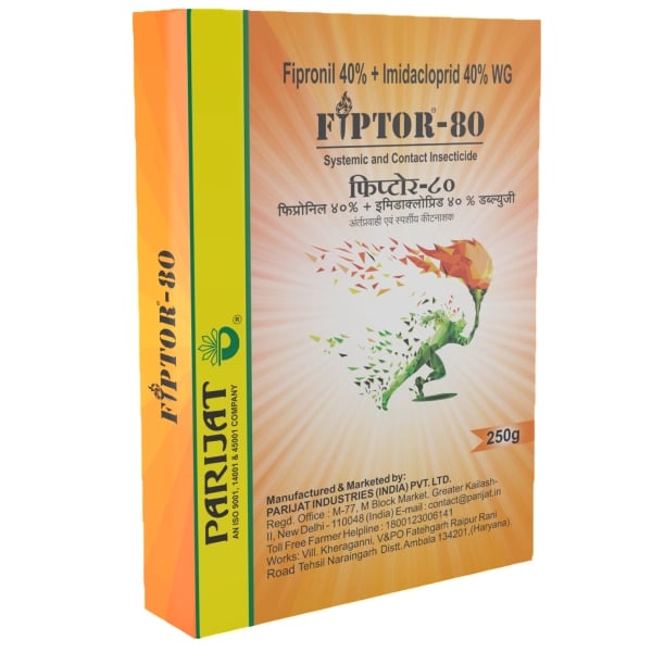 Parijat Fiptor-80 Insecticide Fipronil 40% + Imidacloprid 40% WG For Crop Protection