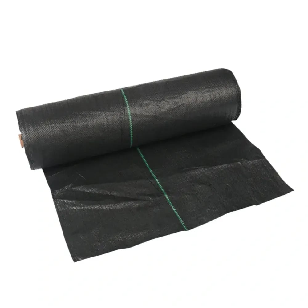 Singhal 90 GSM Garden Weed Control Barrier Sheet Mat, Landscape Fabric, Heavy Duty Weed Block Gardening Mat For Gardens (Black)