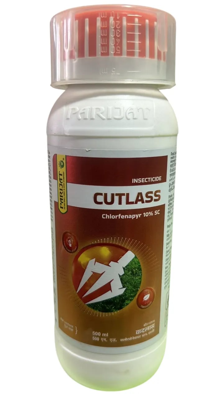 Parijat CUTLASS Chlorfenapyr 10% SC Insecticide, Provides Extended Pest Protection With Fewer Sprays.