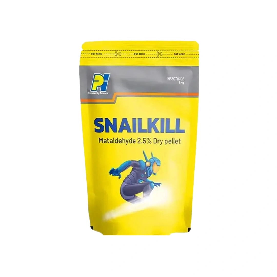 PI Industries Snailkill Metaldehyde 2.5% Pellet, Insecticide, For Crops Like Potato, Sweet Potato, Carrot, Citrus Plants, Grapevine, Tea Plantations