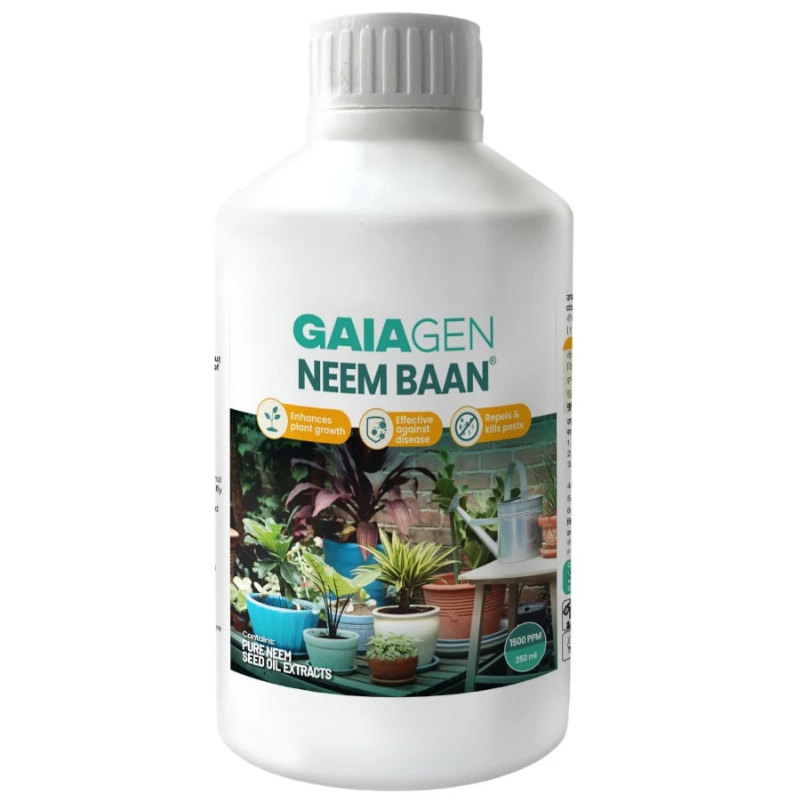 Gaiagen NEEM BAAN Azadirachtin 0.15%, 1500 PPM, Dual Protection Against Pests & Diseases