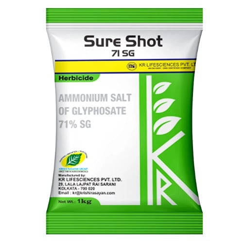 Krishi Rasayan Sure Kill 71 SG Ammonium Salt of Glyphosate 71% SG Herbicide, Use for Controlling Weeds