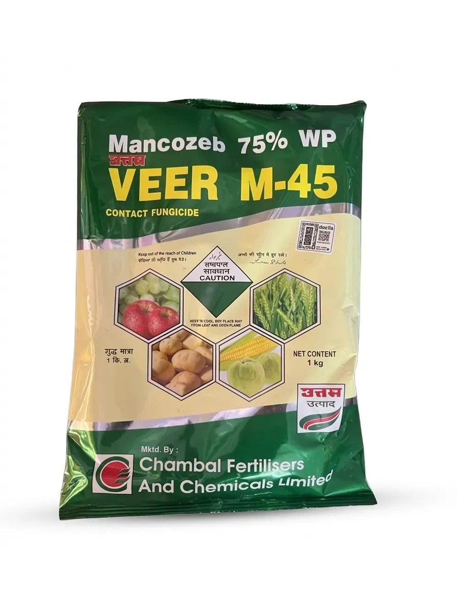 Chambal Veer M45 Mancozeb 75% WP Fungicide Broad Spectrum Crop Care