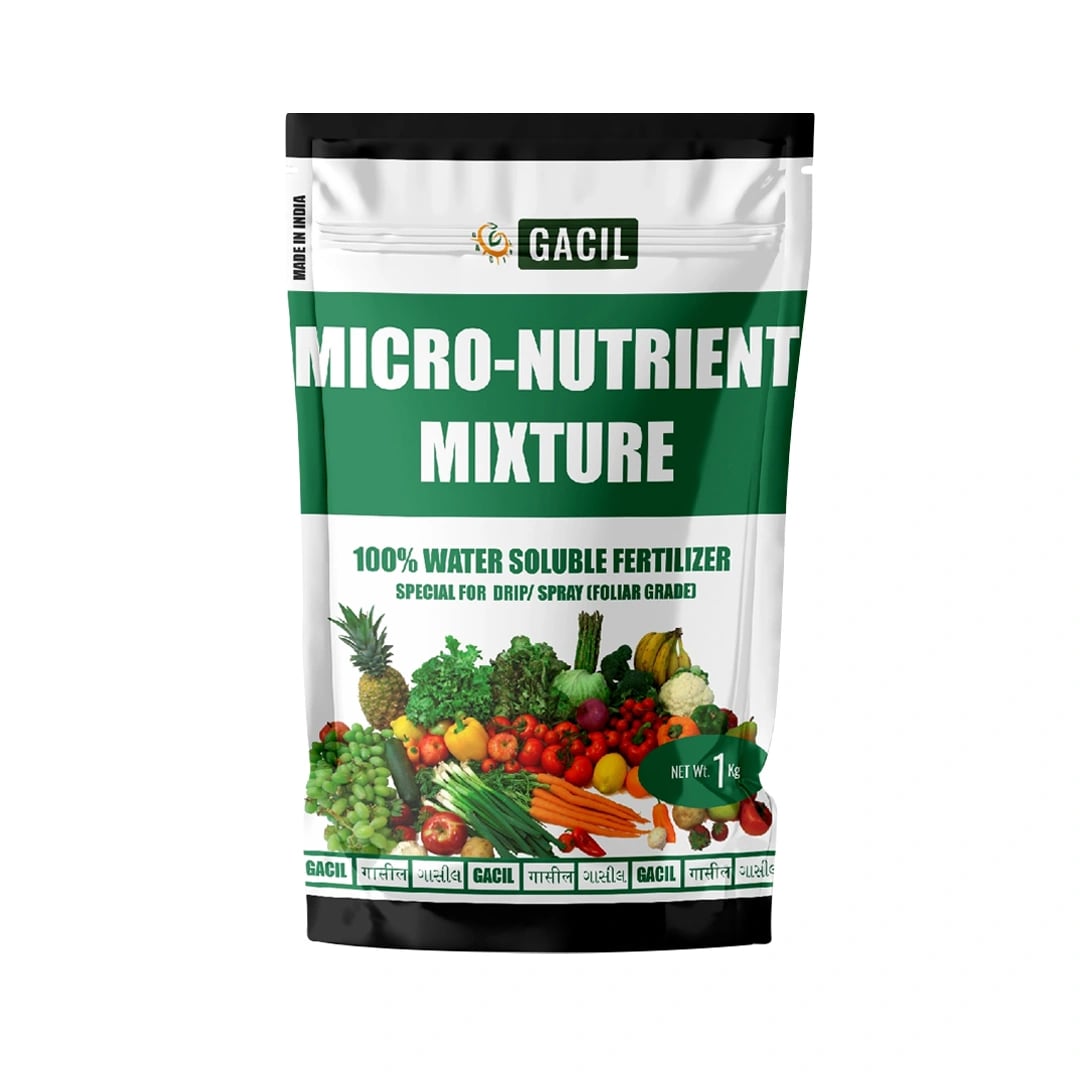 GACIL Enriched Multi Micronutrients Fertilizer Growth Booster for all Plants & Crops (100% Water Soluble Plant Food)