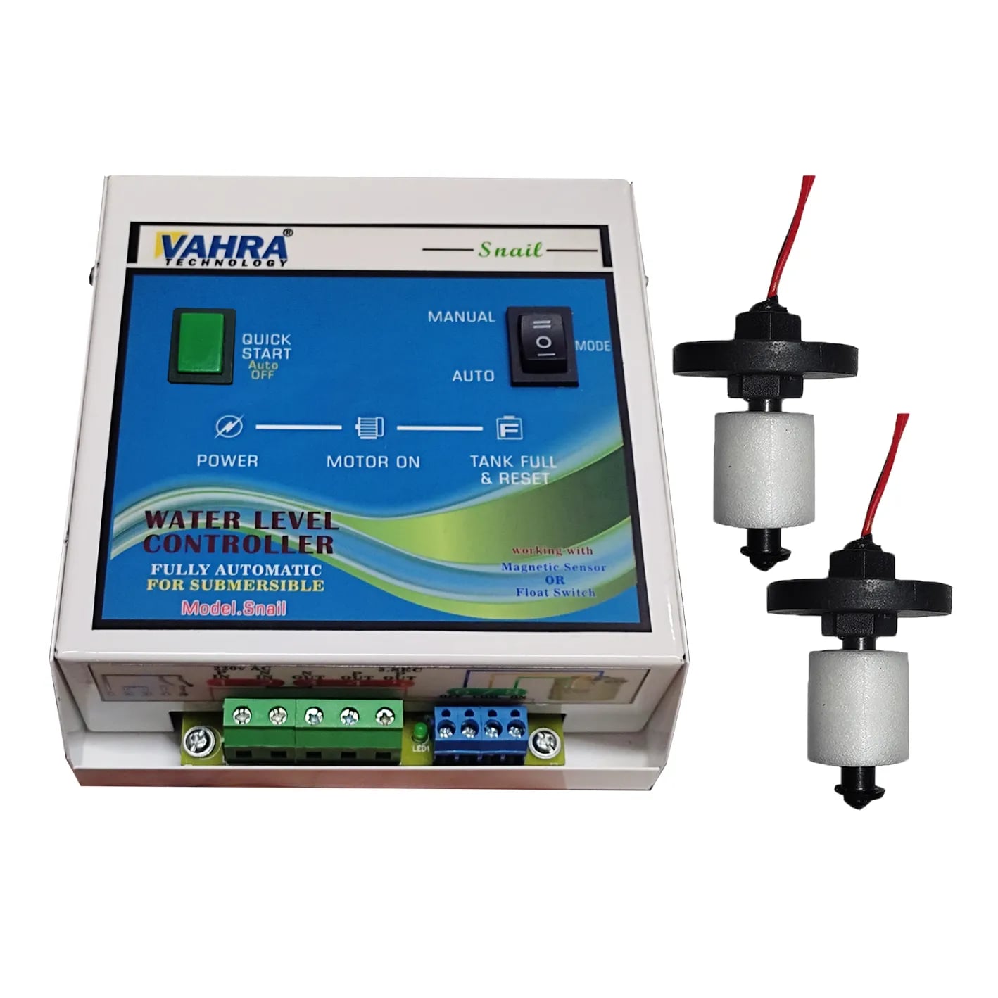 Vahra Fully Automatic Water Level Controller With 2 Magnetic Sensors, Only Stops After Tank Gets Full (SNAIL)