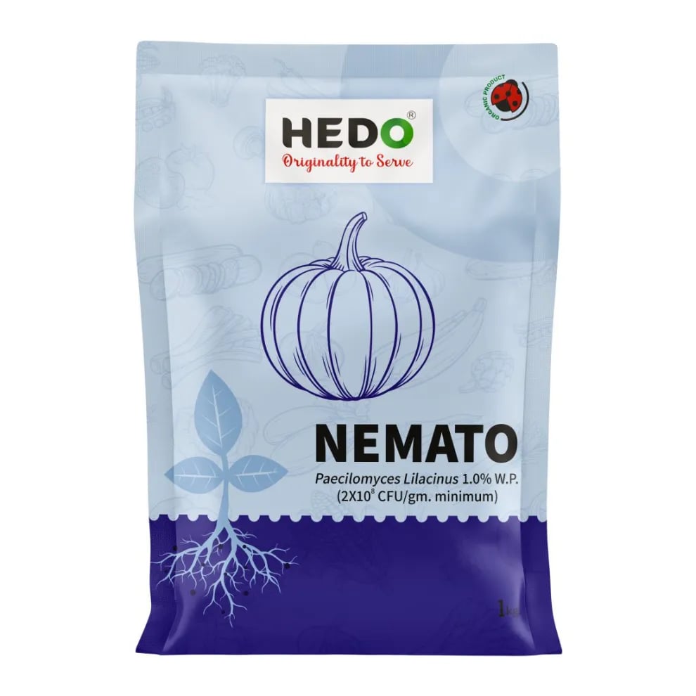 HEDO Nemato (Paecilomyces Lilacinus 1.0% WP) Bio Pesticide, Effective Against White Grubs And Other Harmful Soil Pathogens