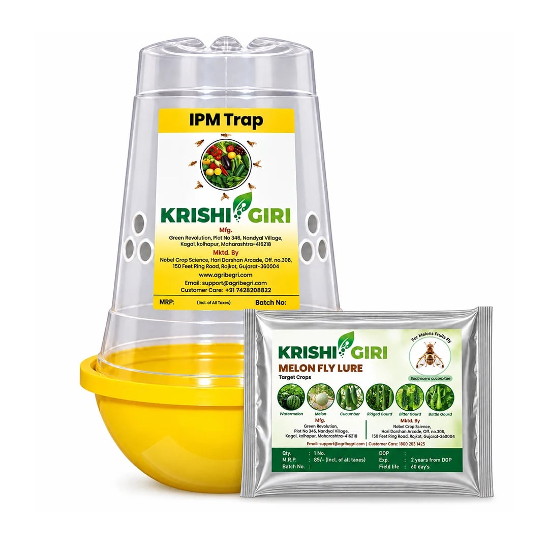 Krishigiri IPM Trap and Melon Fly Lure (Bactrocera Cucurbitae), Easy To Use & Provide Long Lasting Protection