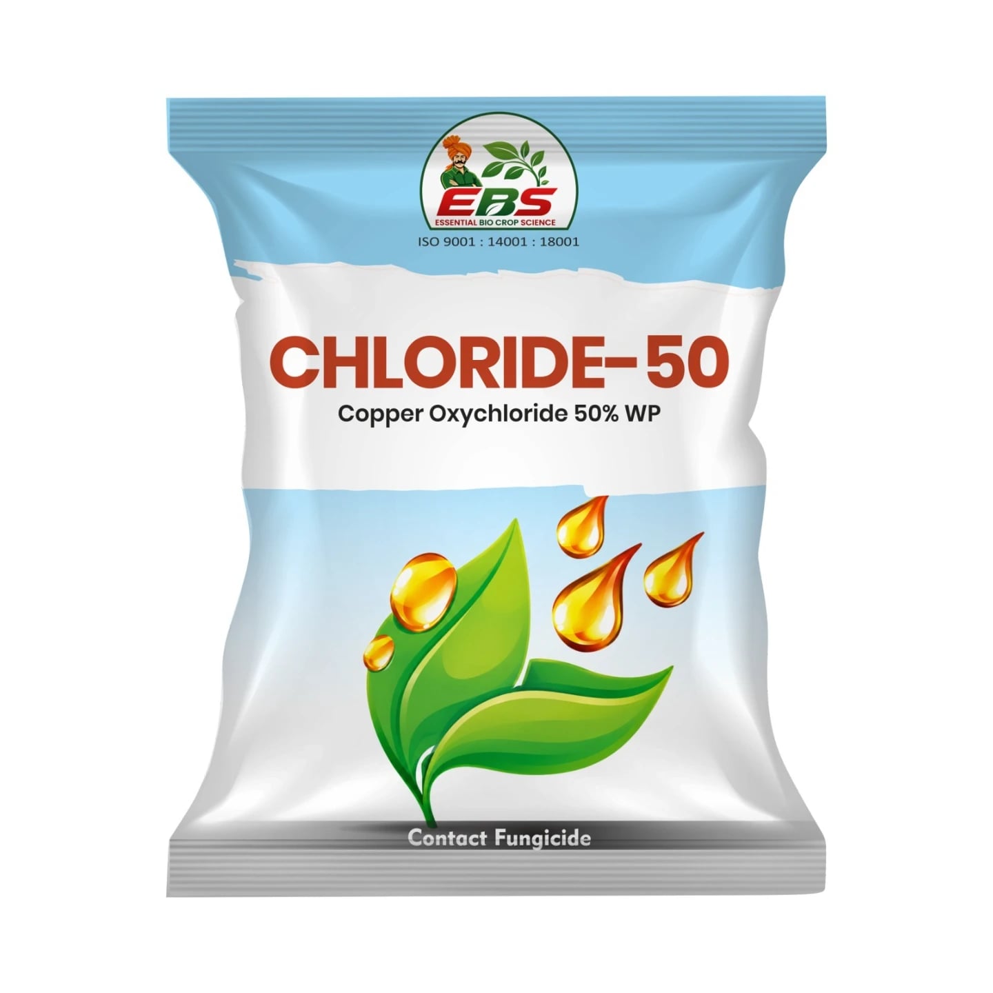 EBS Chloride-50 Fungicide (Copper Oxychloride 50% WP) Broad-Spectrum, Inorganic Contact and Protective Fungicide, Controls Fungal and Bacterial Diseases In Crops