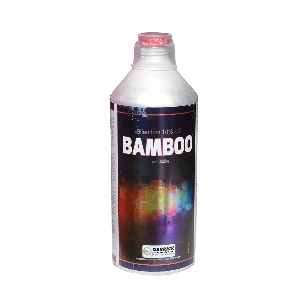 BAMBOO బైఫెన్‌త్రిన్ 10% E.C, పైరెత్రాయిడ్ ఈస్టర్ గ్రూప్ విస్తృత స్పెక్ట్రమ్ క్రిమిసంహారిణి, వివిధ రకాల లార్వా, వైట్‌ఫ్లై, పేనుబంక, జాసిడ్స్ నియంత్రణ