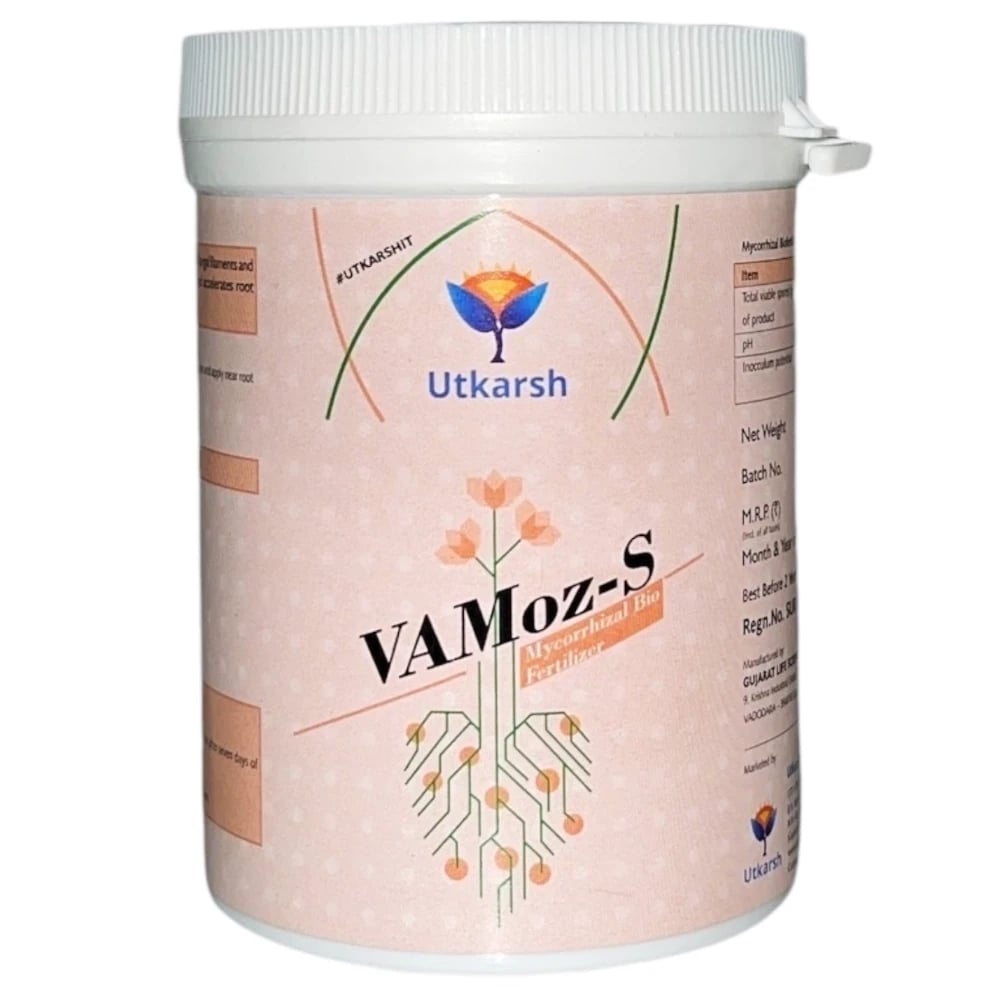 Utkarsh VAMoz-S Mycorrhiza Powder, 5000 IP-gm Biofertilizer For Root Growth And Plant Health