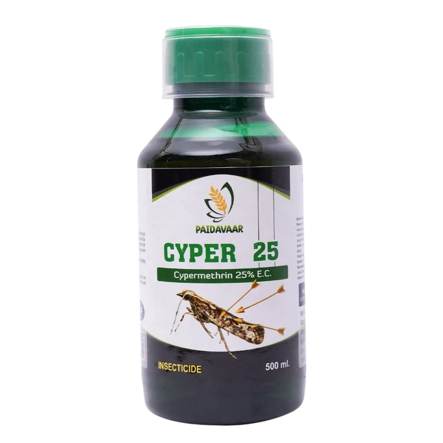 Paidavaar Cyper 25 Cypermethrin 25% EC Insecticide Powerful Broad Spectrum Crop Protection