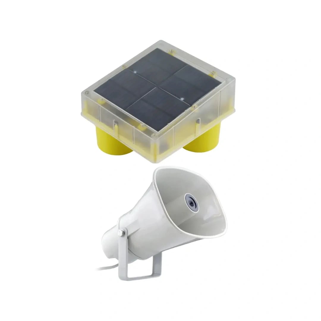 Radhe Agri Solar Smart Animal Repellent Light, Flashing Red LED Light, Real Animal Audio Output, Day & Night Sensor