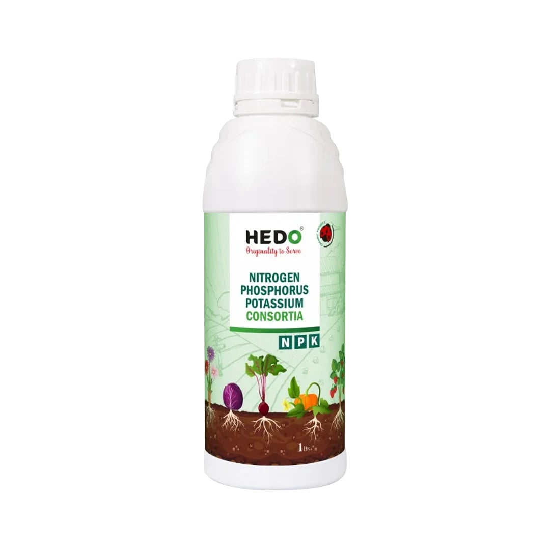 HEDO NPK Consortia (Bacteria) Liquid Bio Fertilizer For Agriculture, Garden, Soil Fertility And Plant Nutrition.