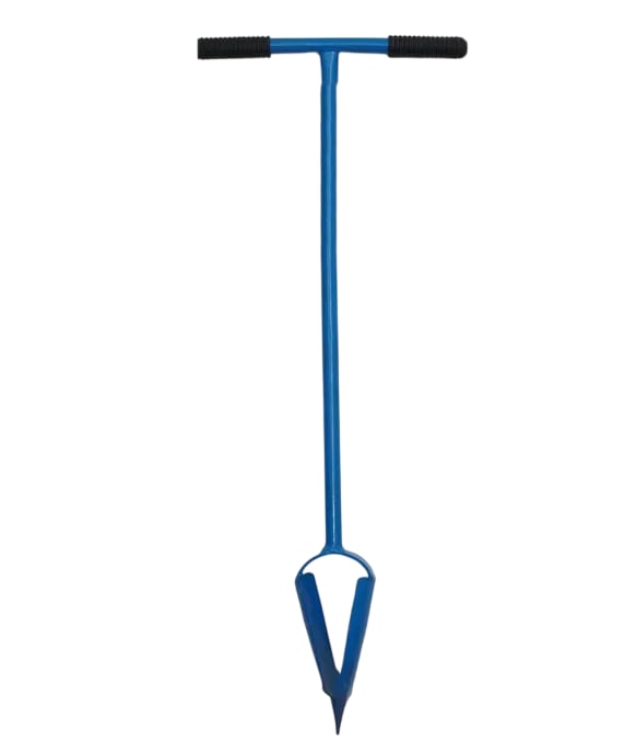 AJ Kisan Redbuild Handheld Earth Auger - 5 Inch Diameter Post Hole Digger with Non-Slip T-Handle