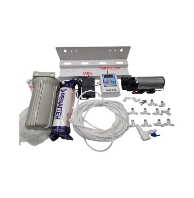 ShivSuraj High Pressure Fogger Kit 100 GPD Pump 10 Nozzles 50ft Pipe For Dairy Farm Garden Use