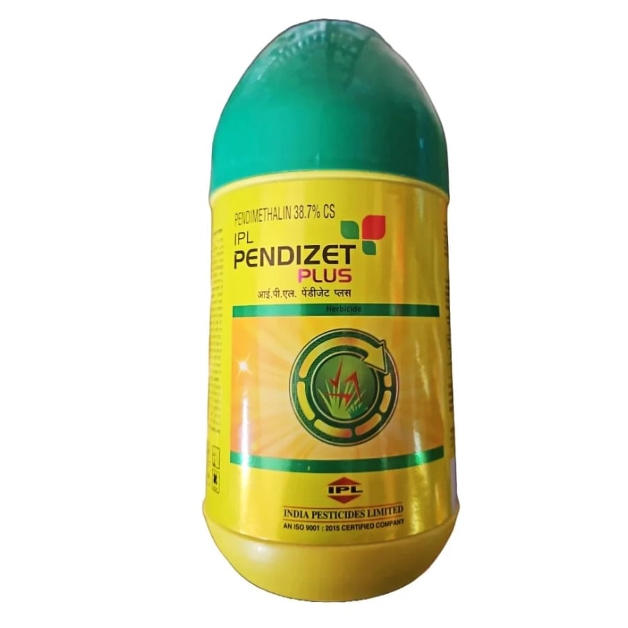 IPL Pendizet Plus Pendimethalin 38.7% CS Herbicide, Effective Control Broadleaf, Grassy Weeds In Crops Like Cotton, Chilli And Soybean