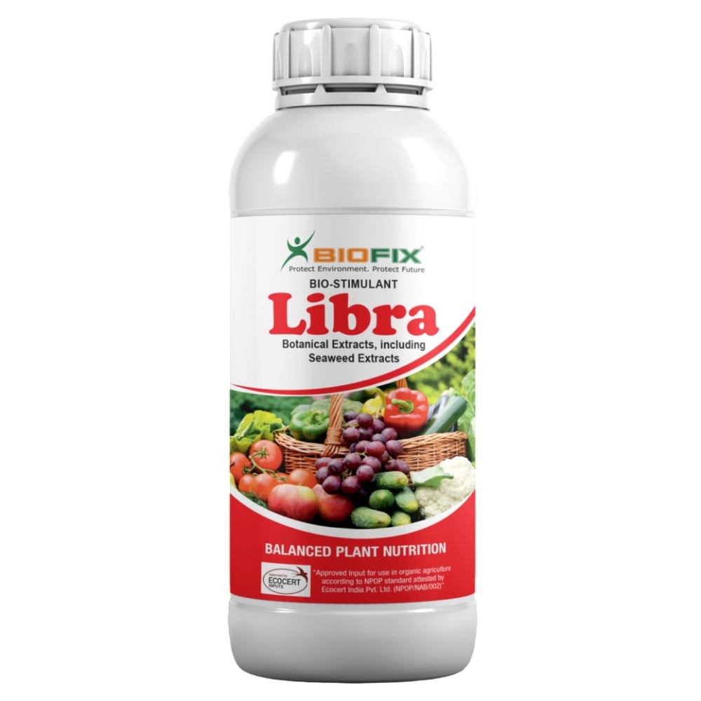 BIOFIX Libra Bio Stimulant is based on Botanical Extracts which contain Sargassum (Seaweed) Extracts