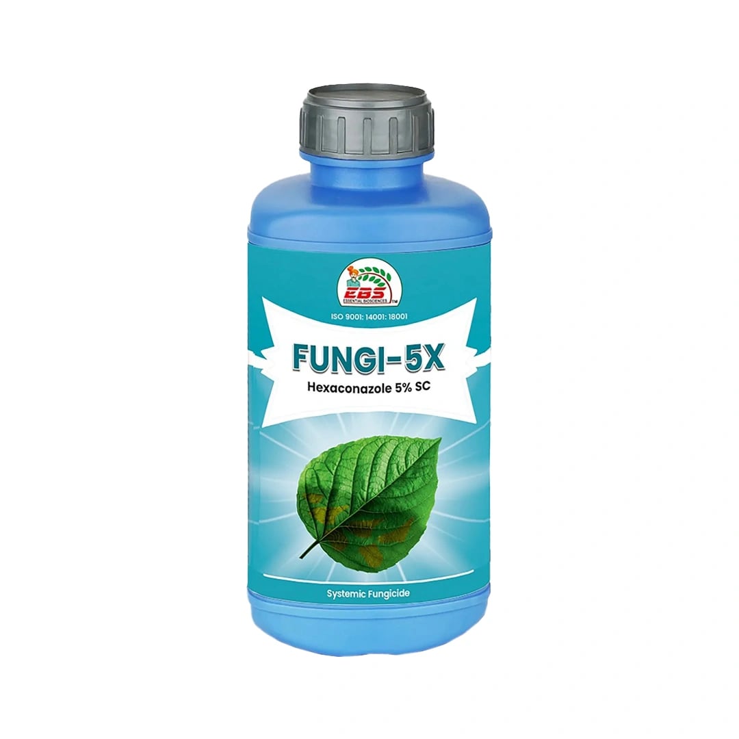 EBS Fungi-5X Hexaconazole 5% SC Fungicide, Used To Control Powdery Mildew And Sheath Blight
