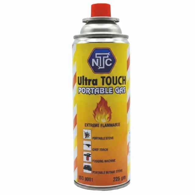 Radhe Agri 225g Premium Butane Gas Cylinder for Camping Stove Portable Use