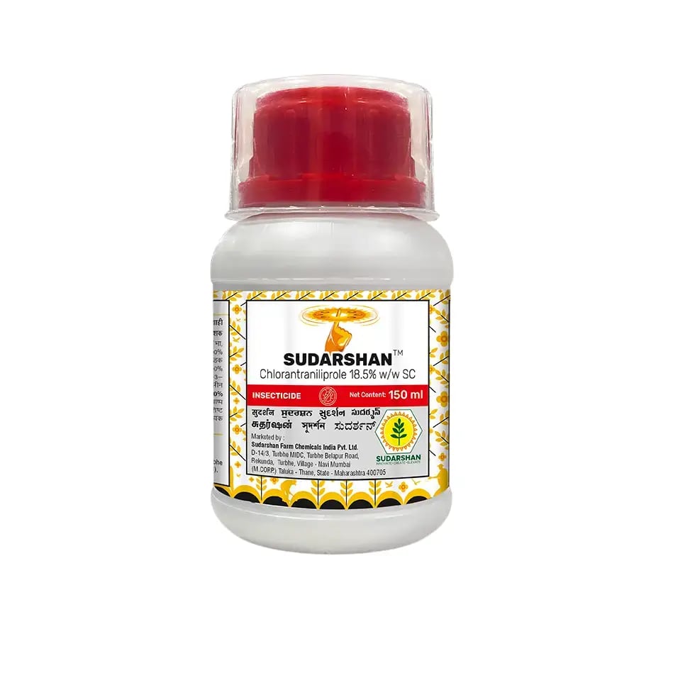 Sudarshan Chlorantraniliprole 18.5% SC Insecticide, Efficient For Borers, Caterpillars And Termites In Multiple Crops