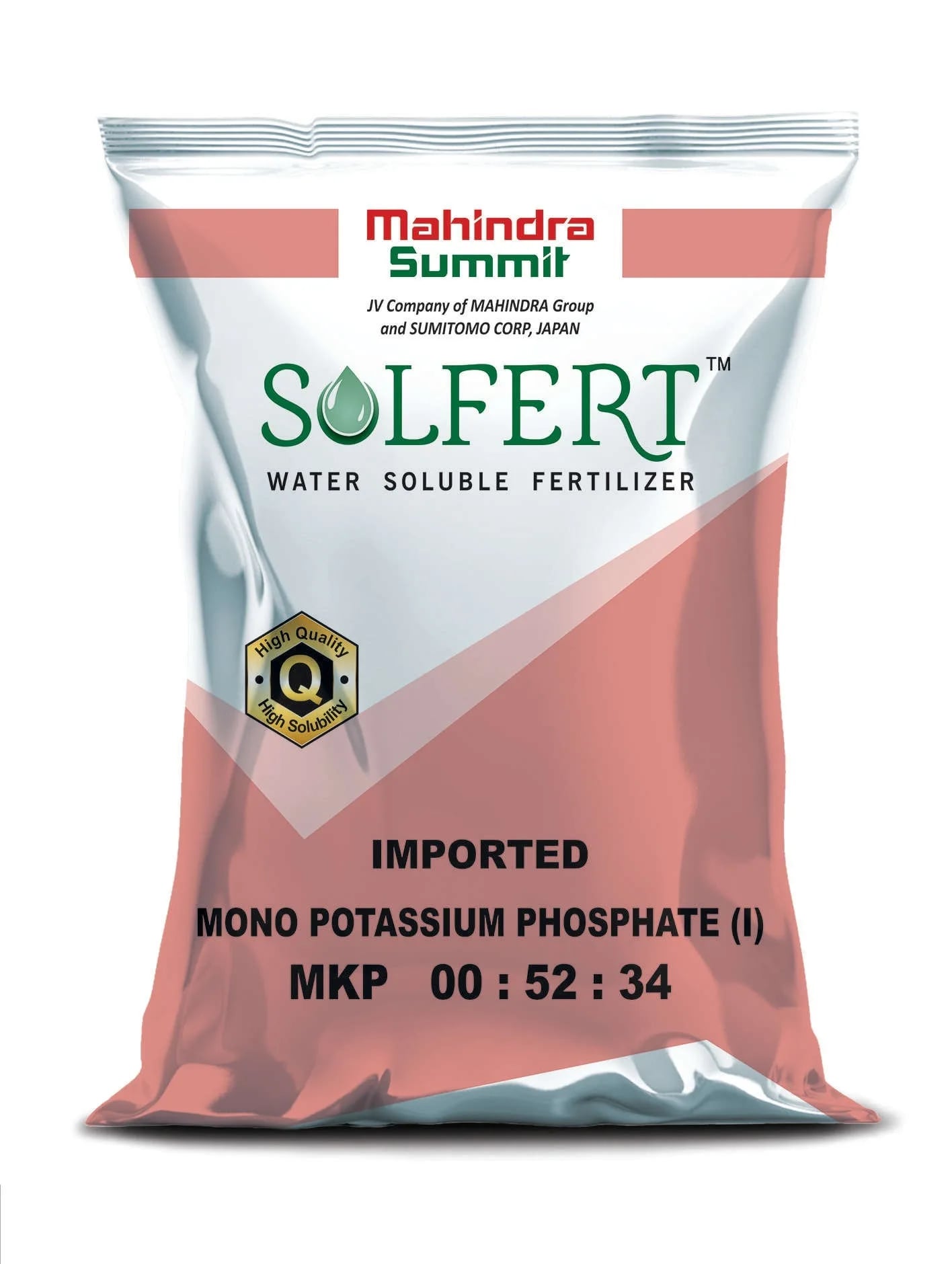Mahindra Summit Solfert 00:52:34 (Mono Potassium Phosphate), Fully Water Soluble Fertilizer
