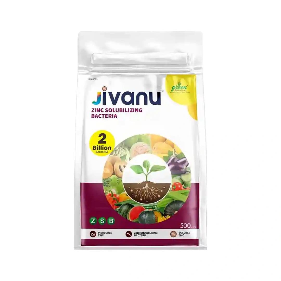 Jivanu Zinc Solubilizing Bacterial BioFertilizer (ZSB) , For All Plants and Home Garden Ecofriendly