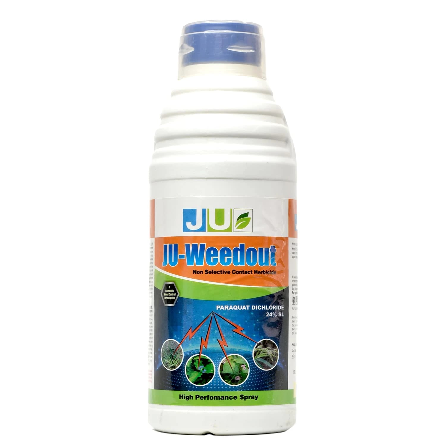 JU Weedout Paraquat Dichloride 24% SL Herbicide, Non Selective Contact, Effective Weeds Control In Crops