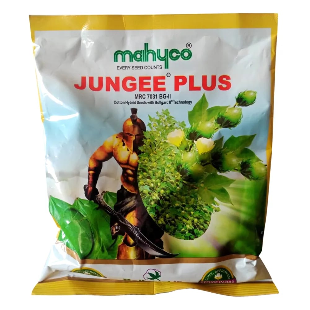 Mahyco Jungee Plus MRC 7031 Cotton Seeds, Early Hybrid with High Yield & Large Bolls (475 Gm)