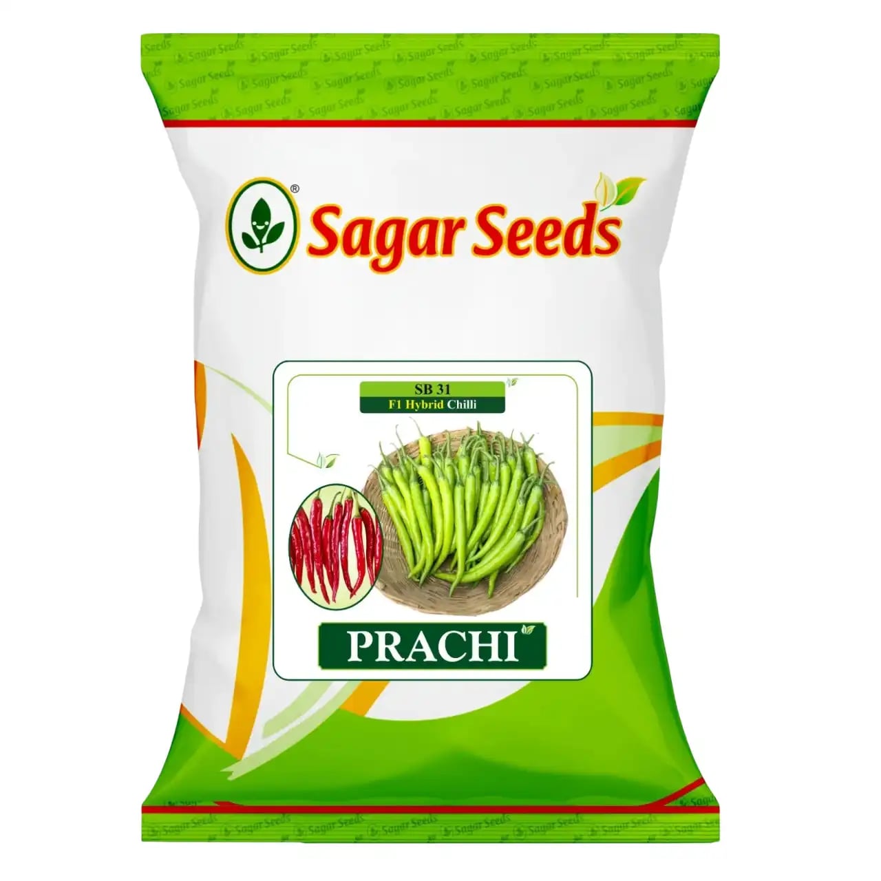 Sagar Prachi F1 Hybrid Chilli Seeds, High Yielding Variety, Light Green Color and Uniform Fruit Size