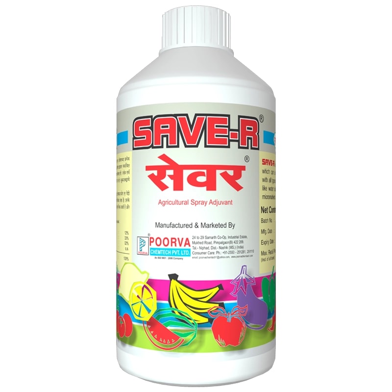 Poorva Save-R Agricultural Spray Adjuvant, Enhances Effectiveness and Coverage In Spray
