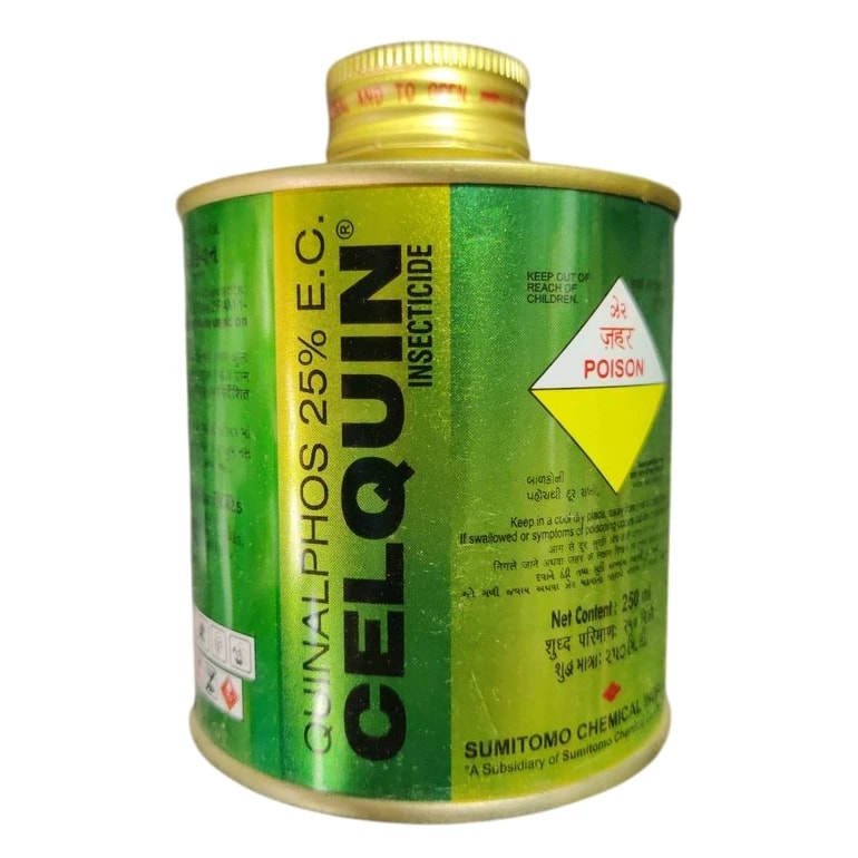 Sumitomo CELQUIN Quinalphos 25% EC Insecticide, Broad Spectrum, Effective Against Pests In Multiple Crops