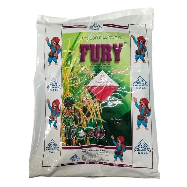 NACL Nagarjuna FURY Carbofuran 3% CG Insecticide, Effective For Pests And Nematodes In Crops