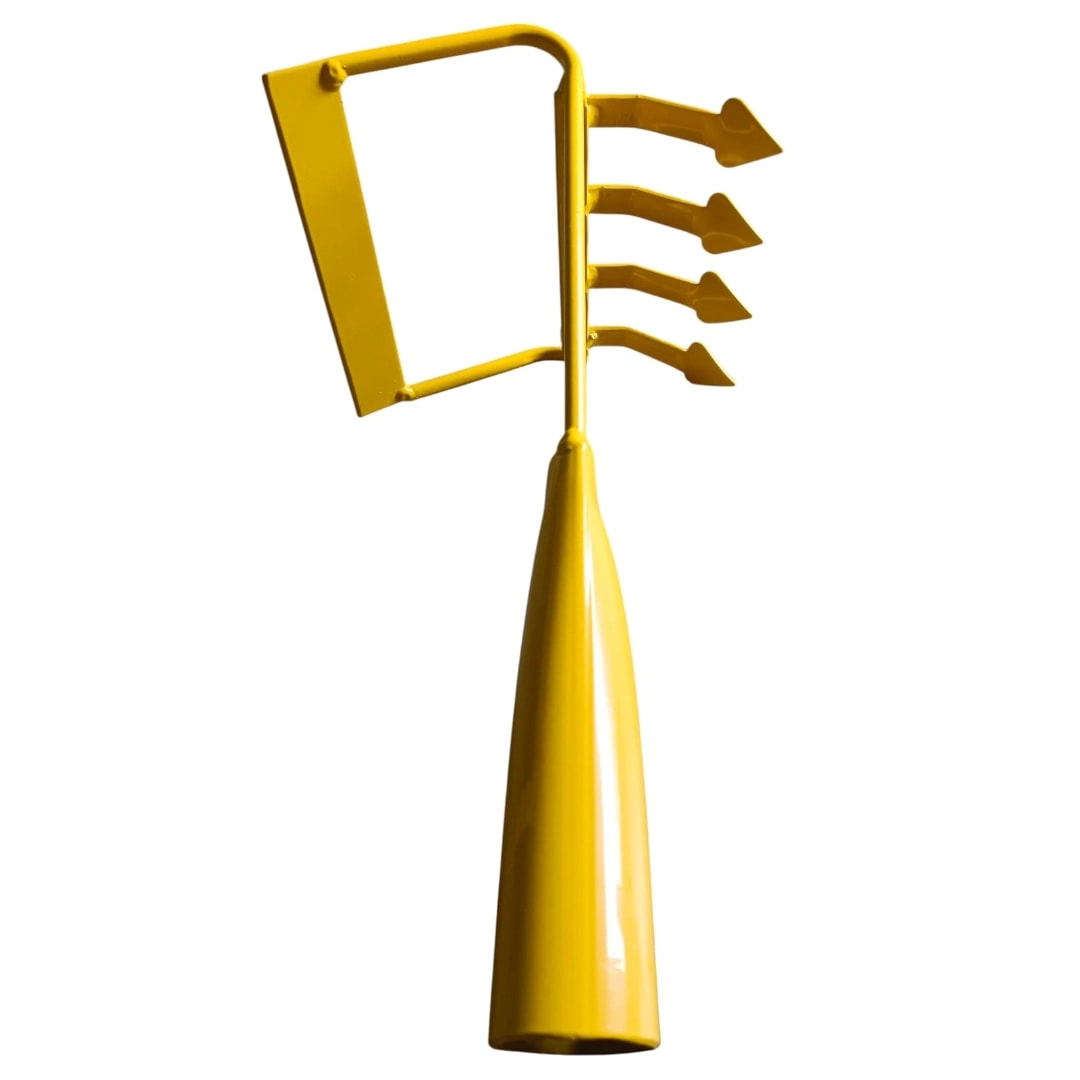 Bharat Agrotech 2 In 1 Weeder, 4 Teeth 6-Inch, MS HR Blade, Almond Shape Easy To Handle And Carry (Without Handle)