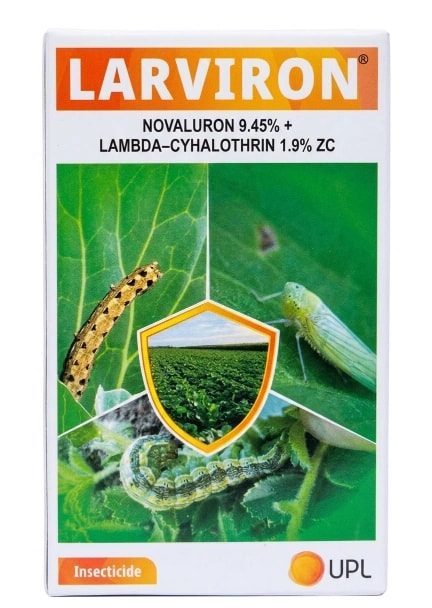 UPL Larviron Novaluron 9.45% + Lambda Cyhalothrin 1.9% ZC Insecticide For Caterpillar and Pest Control