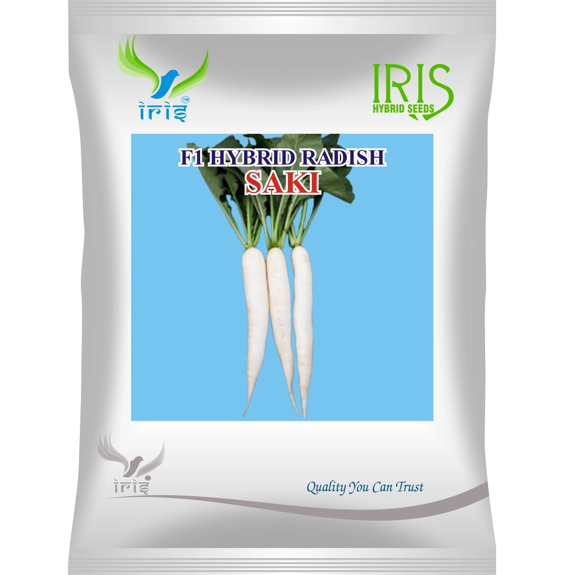 Iris SAKI F1 Hybrid Radish Seeds, Early Maturing, Mild Pungent & Heat Tolerant