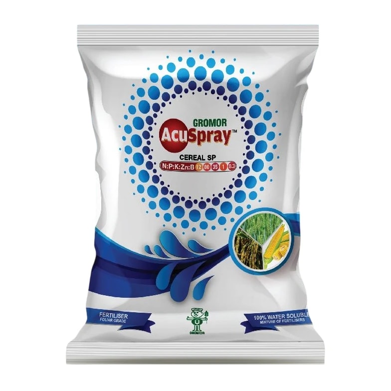 Coromandel GROMOR AcuSpray CEREAL SP Npk 12:00:35:1:0.3 Fertilizer, Effective For Higher Yield And Grain Quality