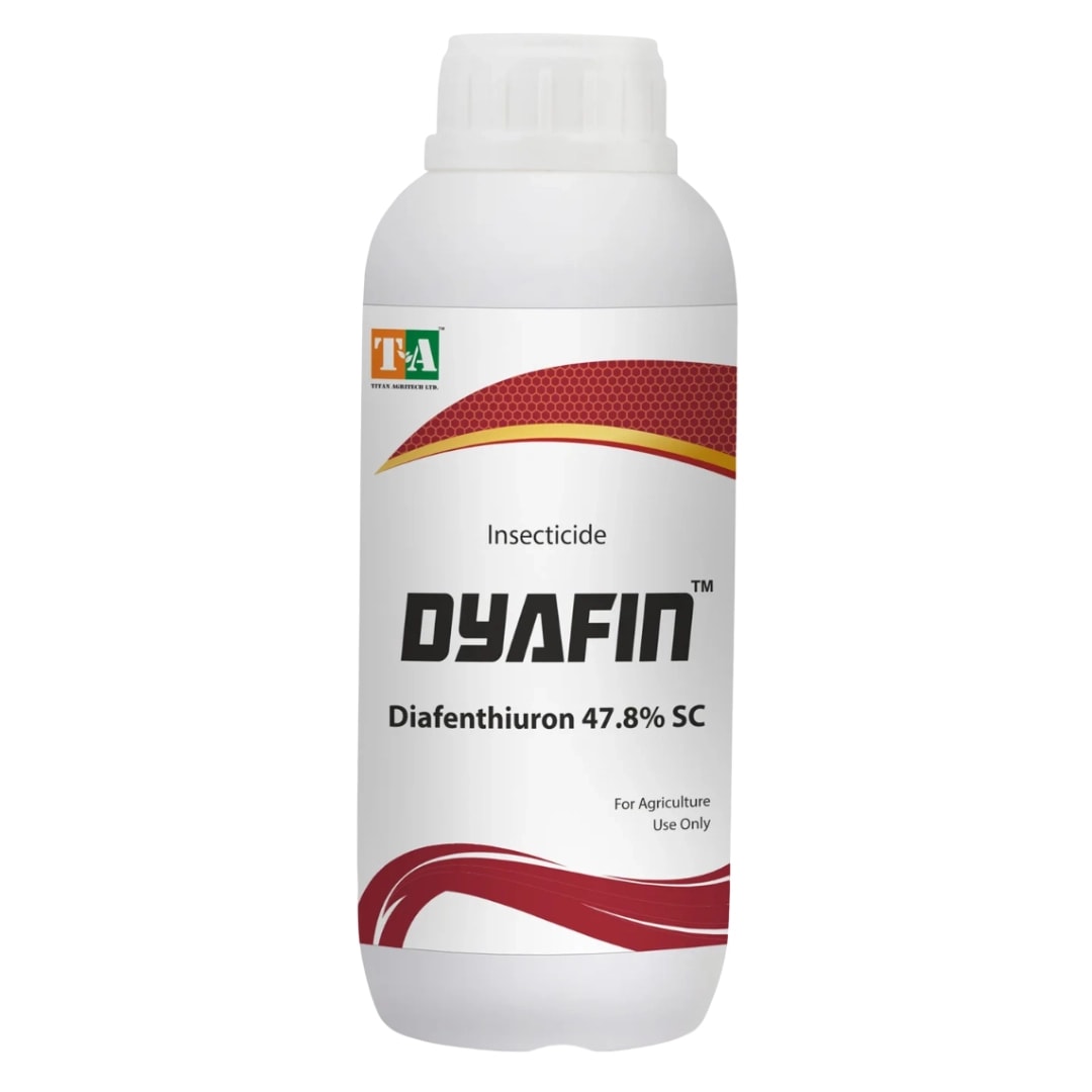 Titan Agritech Dyafin Diafenthiuron 47.8% SC Insecticide, Broad-Spectrum, Control Aphids, Jassids, Thrips, And Whiteflies In Crops