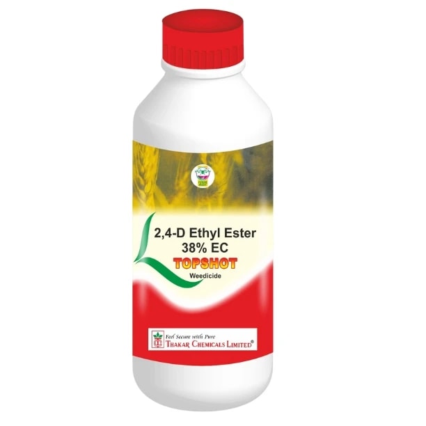 Thakar TOPSHOT 2,4-D Ethyl Ester 38% EC Herbicide, Selective Post Emergence, For Control Of Broad Leaf Weeds