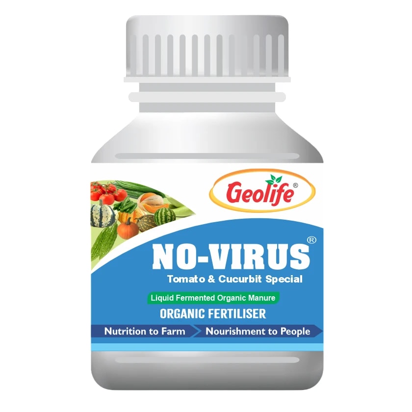 Geolife No-Virus Tomato & Cucurbit Special, Liquid Fermented Organic Manure, Vriksha Ayurveda Inspired, Organic Fertilizer for Chilli