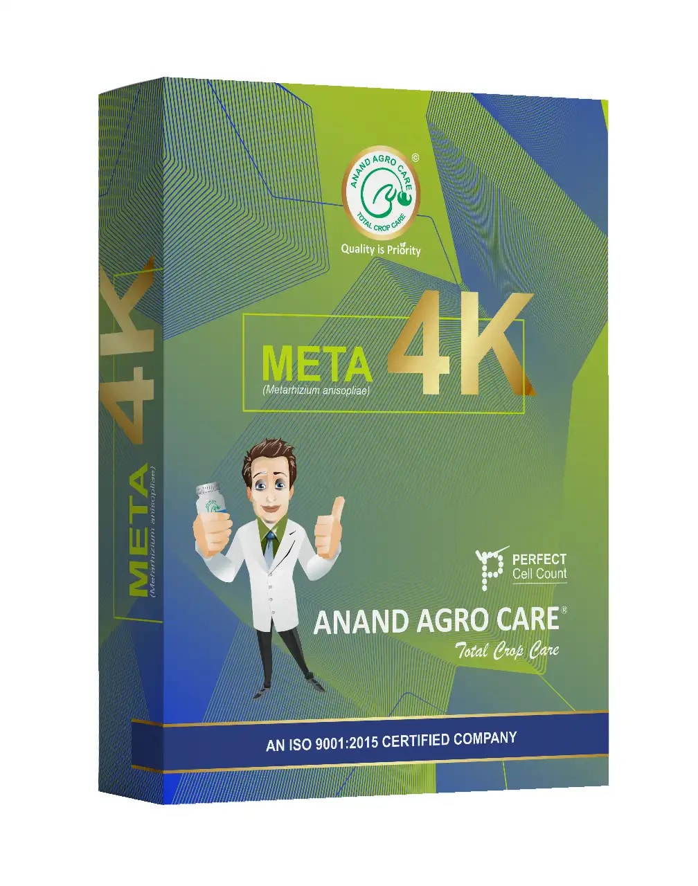 Dr. Bacto\'s Meta 4K  Metarhizium anisopliae is based on dextrose base technology.